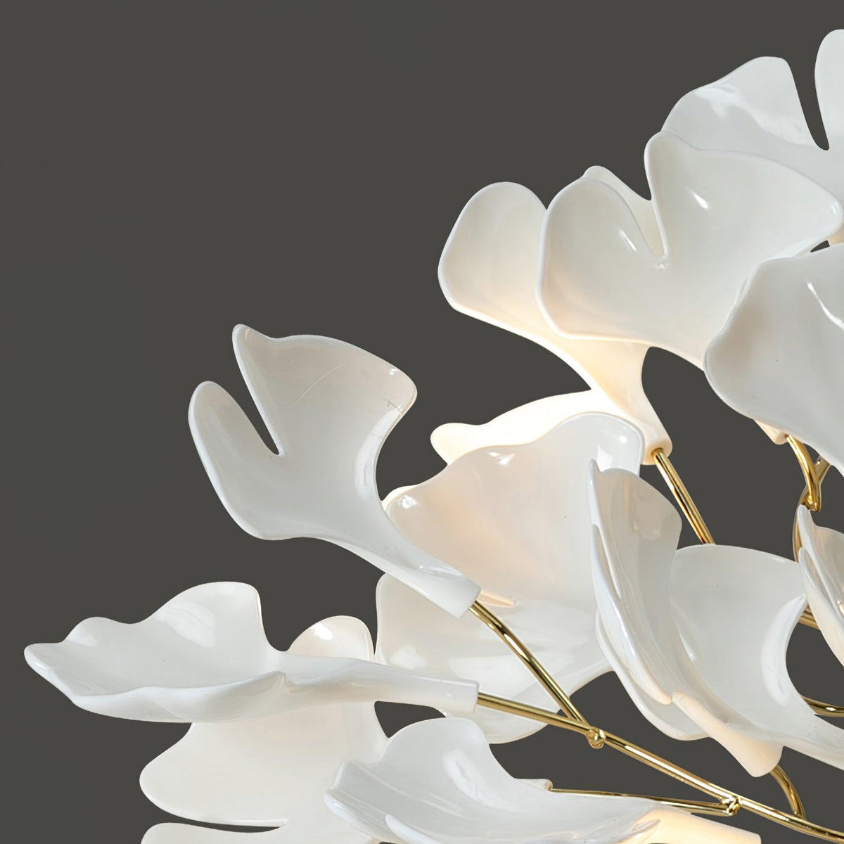 Callenne lámpara de techo elegante con hojas de ginkgo
