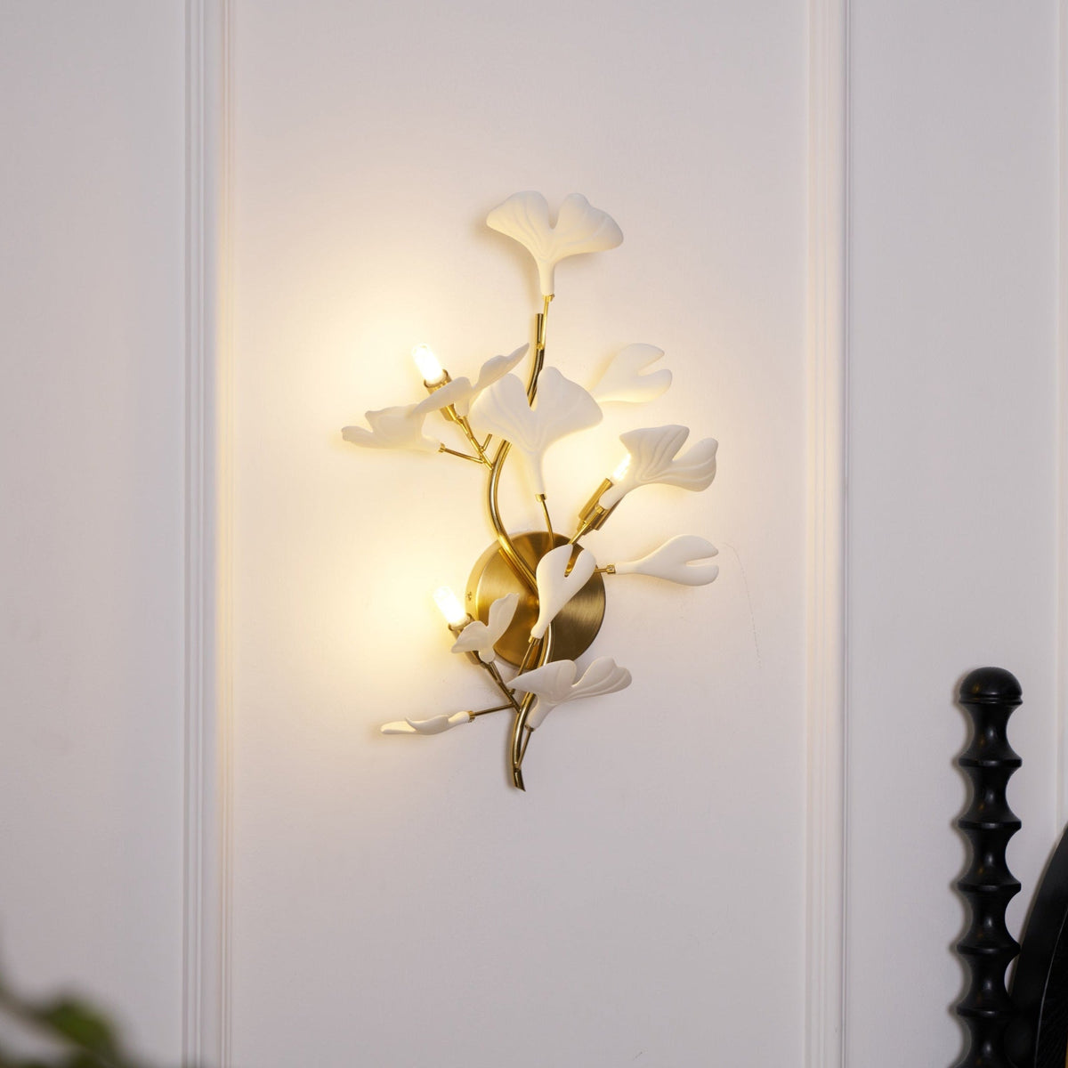 Oakes aplique de pared Gingko cerámica de lujo