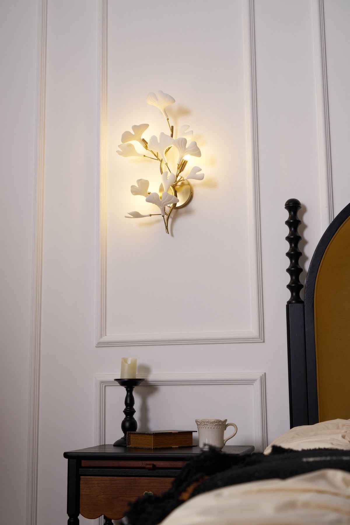 Oakes aplique de pared Gingko cerámica de lujo