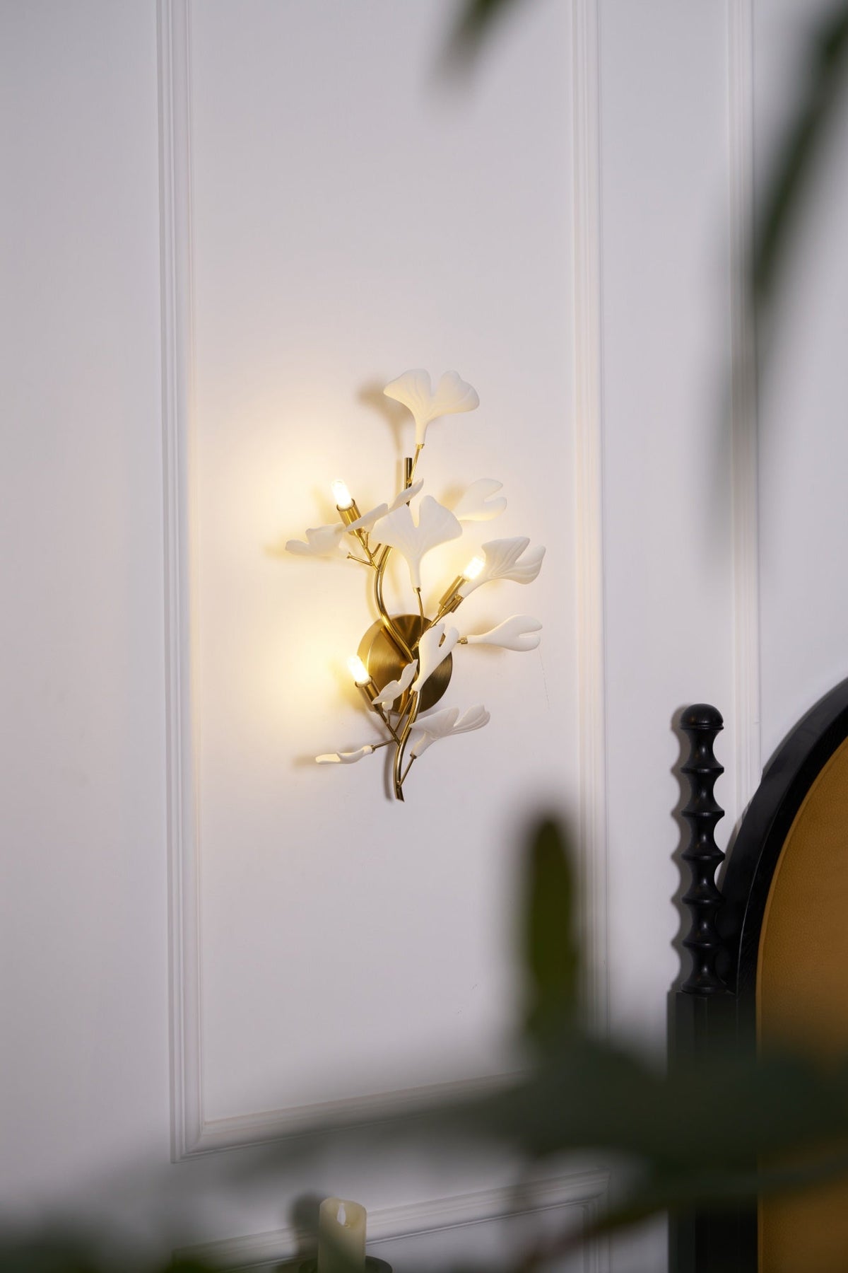 Oakes aplique de pared Gingko cerámica de lujo