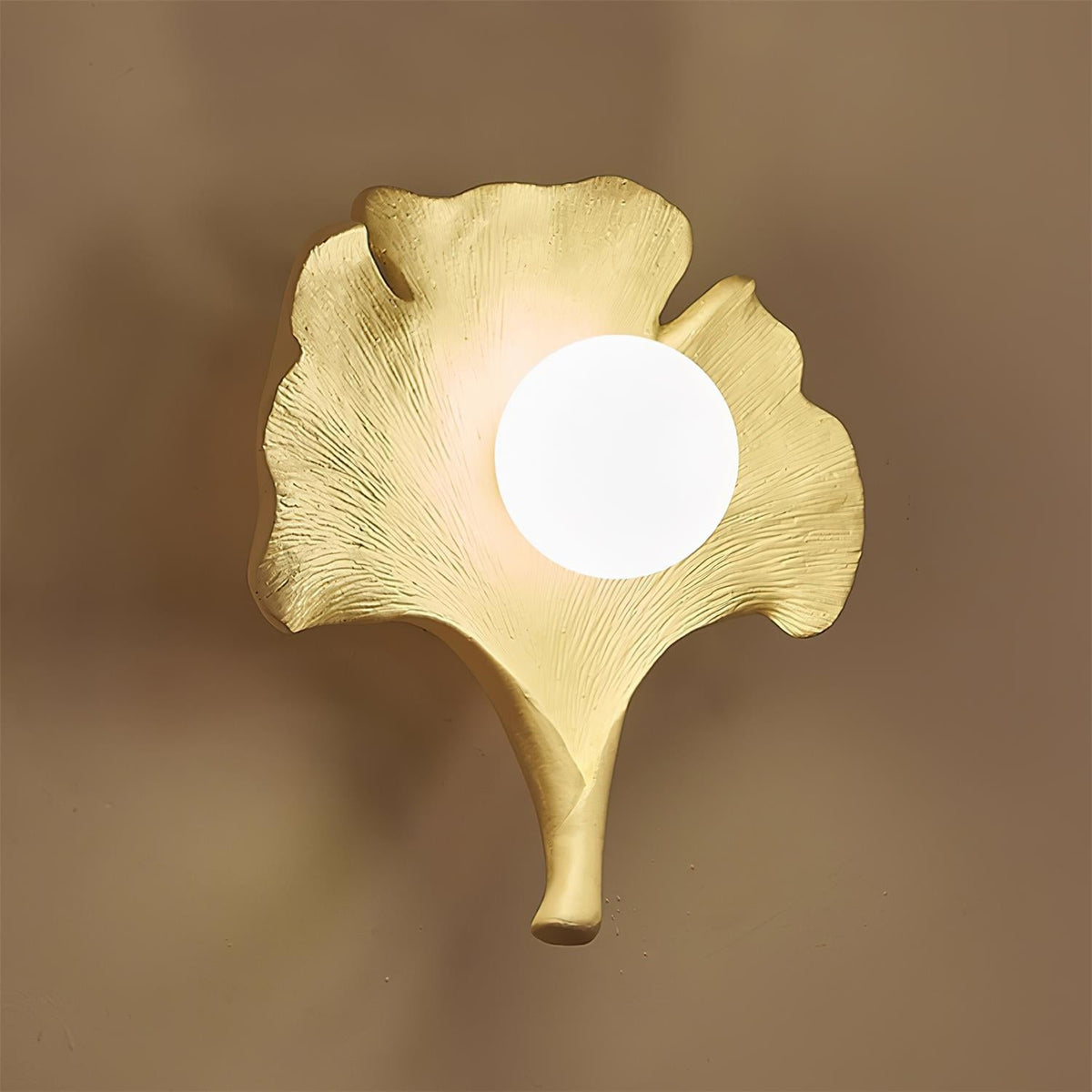 Olivia Aplique de Pared Forma Hoja de Ginkgo