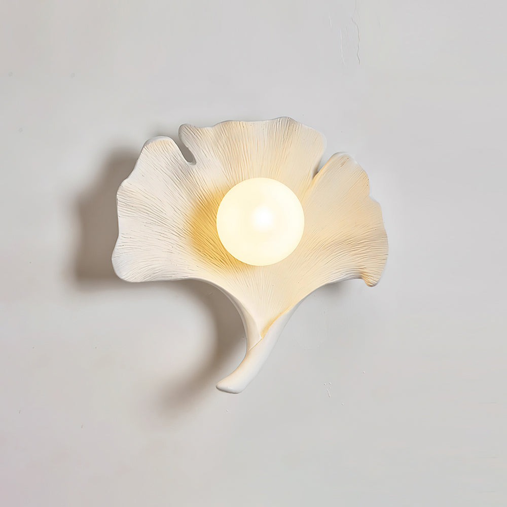 Olivia Aplique de Pared Forma Hoja de Ginkgo