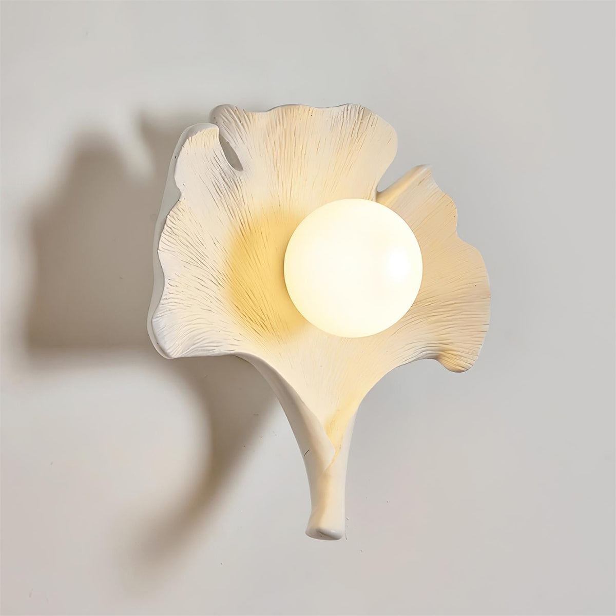 Olivia Aplique de Pared Forma Hoja de Ginkgo