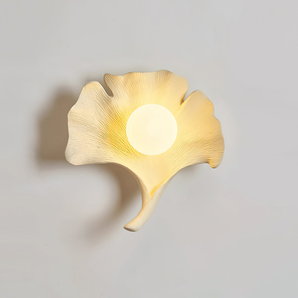 Olivia Aplique de Pared Forma Hoja de Ginkgo