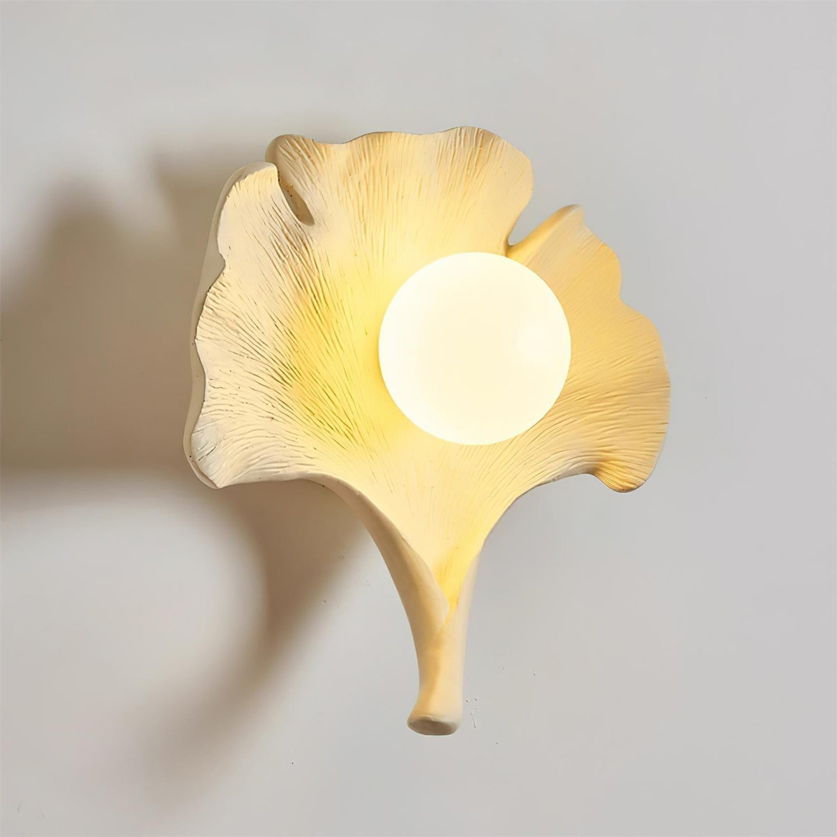 Olivia Aplique de Pared Forma Hoja de Ginkgo