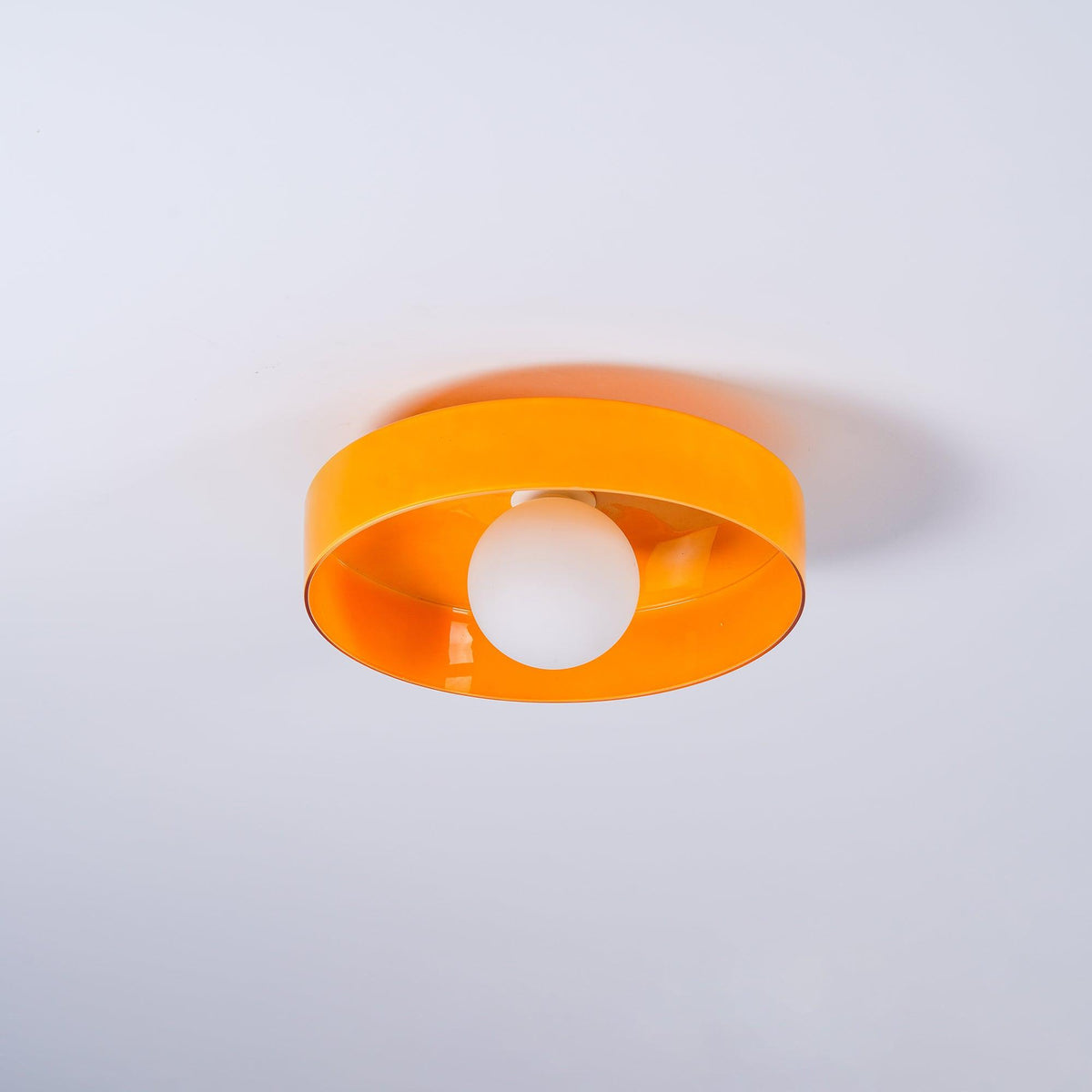 Diroxen lámpara de techo anillo naranja esferasculptórica juguetona