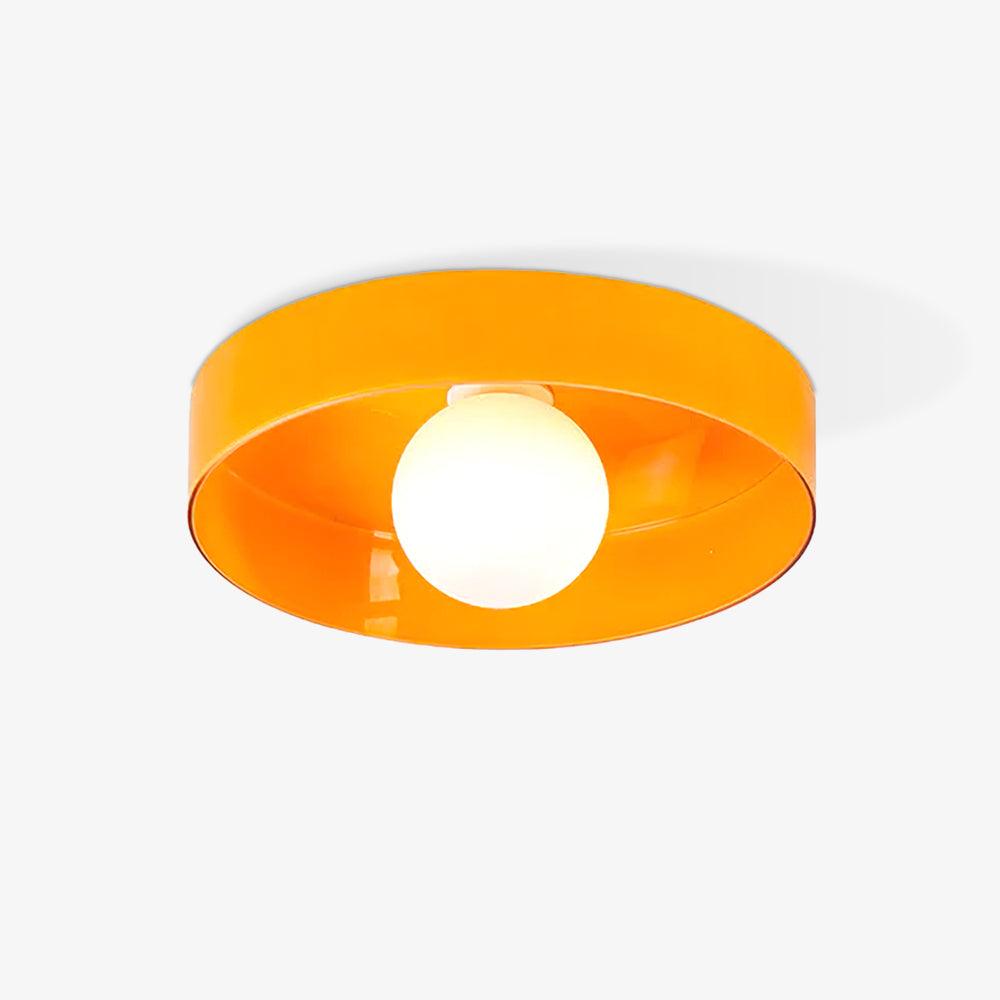 Diroxen lámpara de techo anillo naranja esferasculptórica juguetona