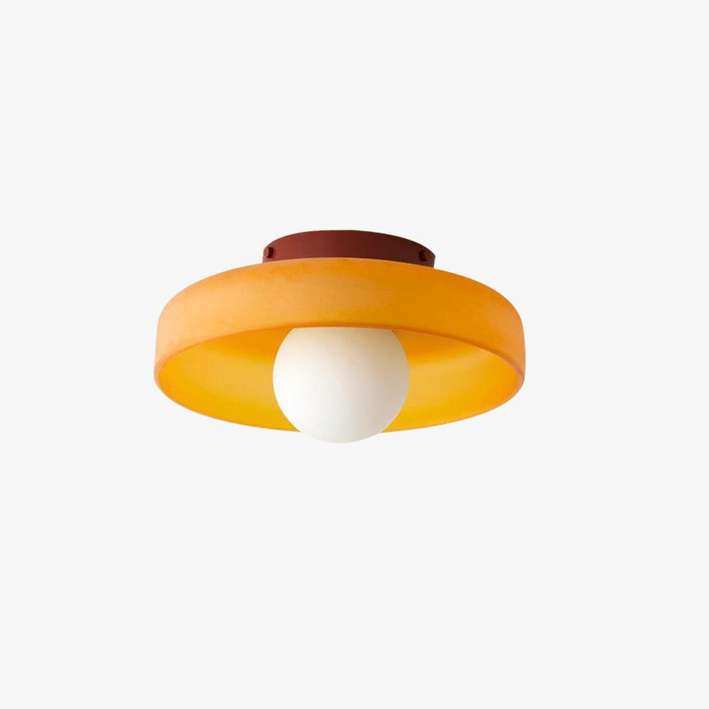 Diroxen lámpara de techo anillo naranja esferasculptórica juguetona