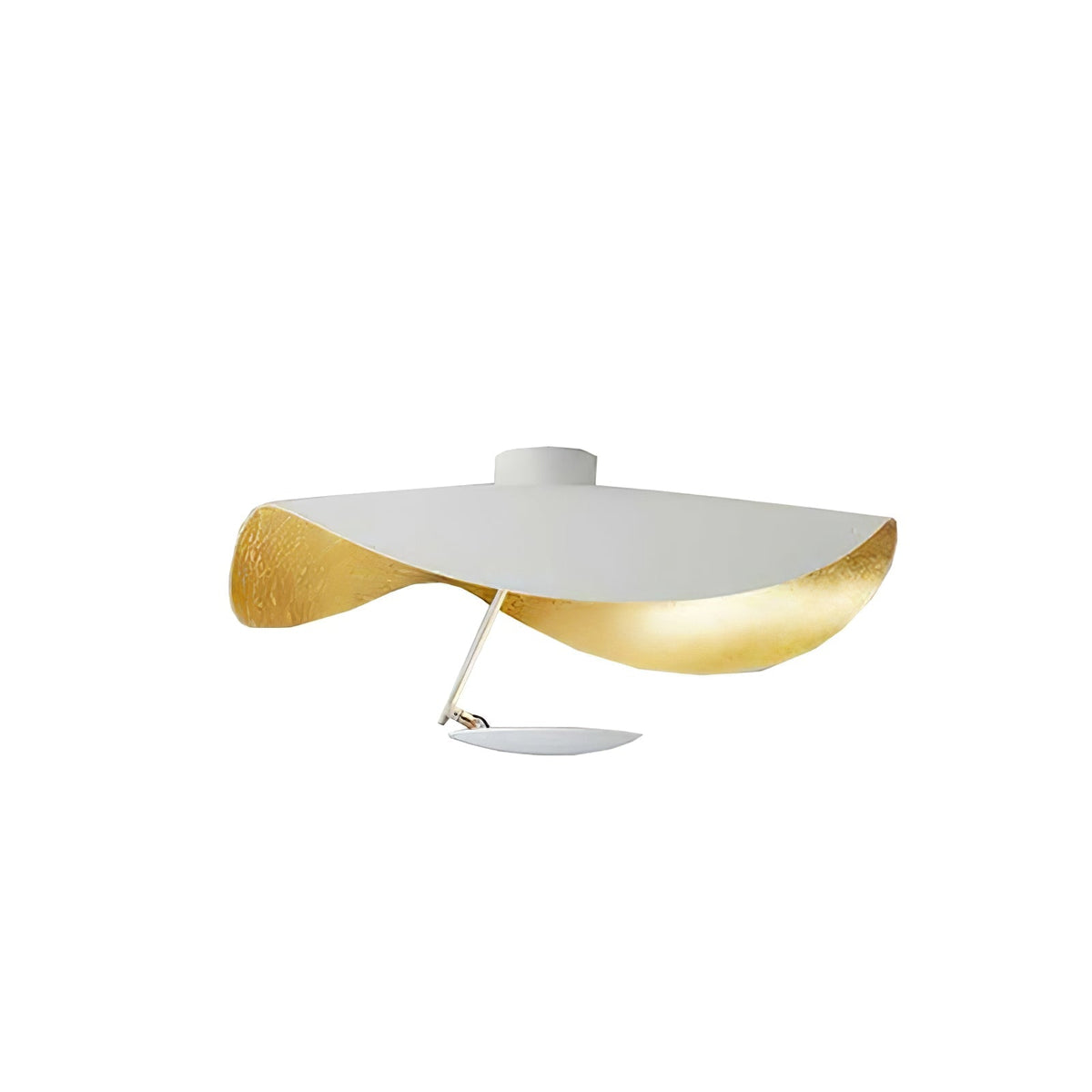 Solenena lámpara de techo Solena con abatidor curvado y interior dorado