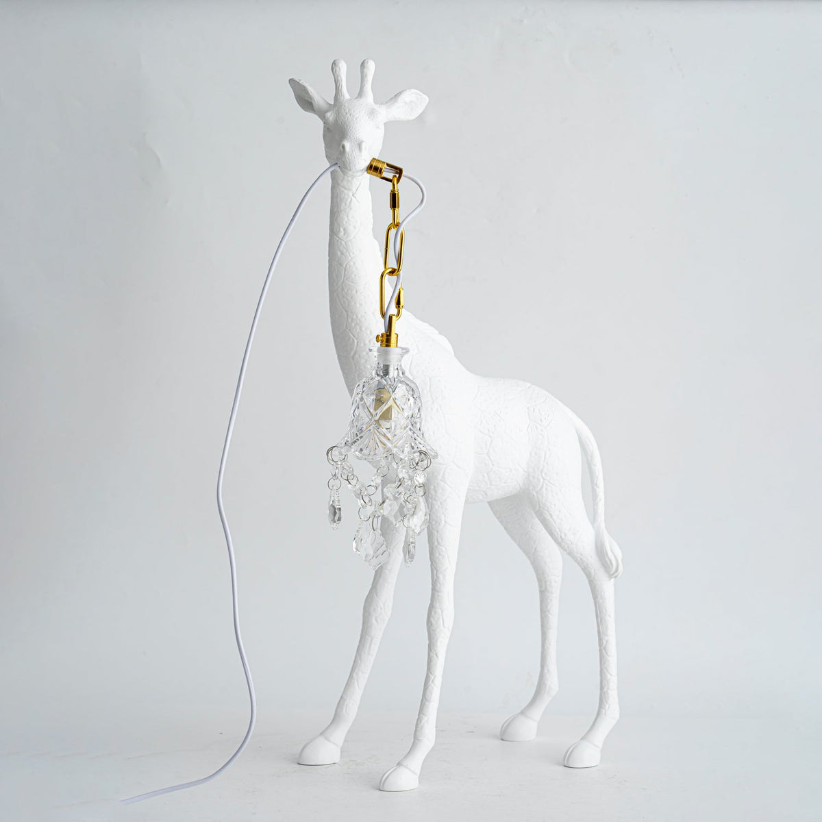 Fexl lámpara de pie de escultura Girafe Royale lujosa