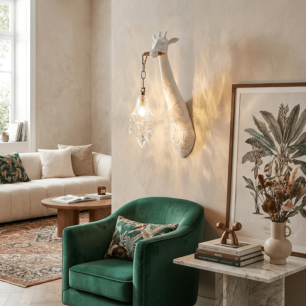 Giselle aplique de pared Giraffe de cristal