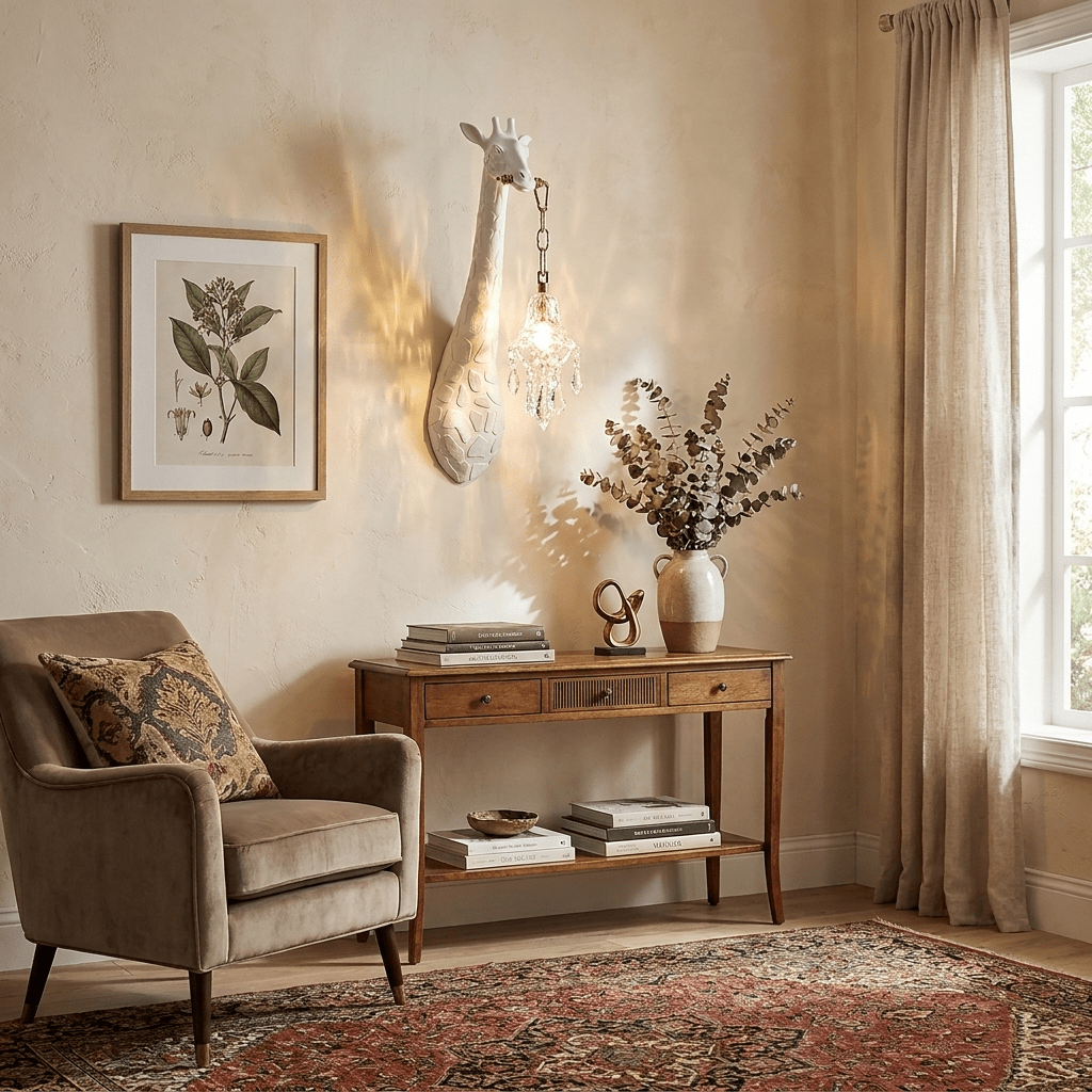 Giselle aplique de pared Giraffe de cristal