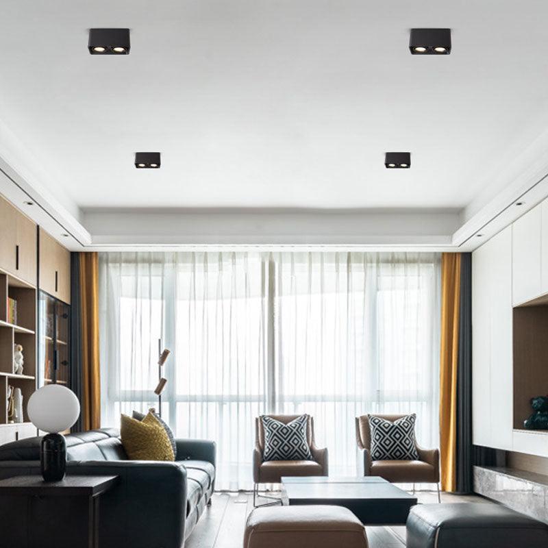 Devely Spotlight Surface Mount Twin LED Angular de estilo minimalista