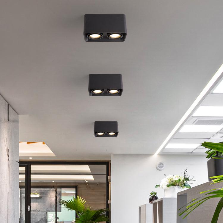 Devely Spotlight Surface Mount Twin LED Angular de estilo minimalista