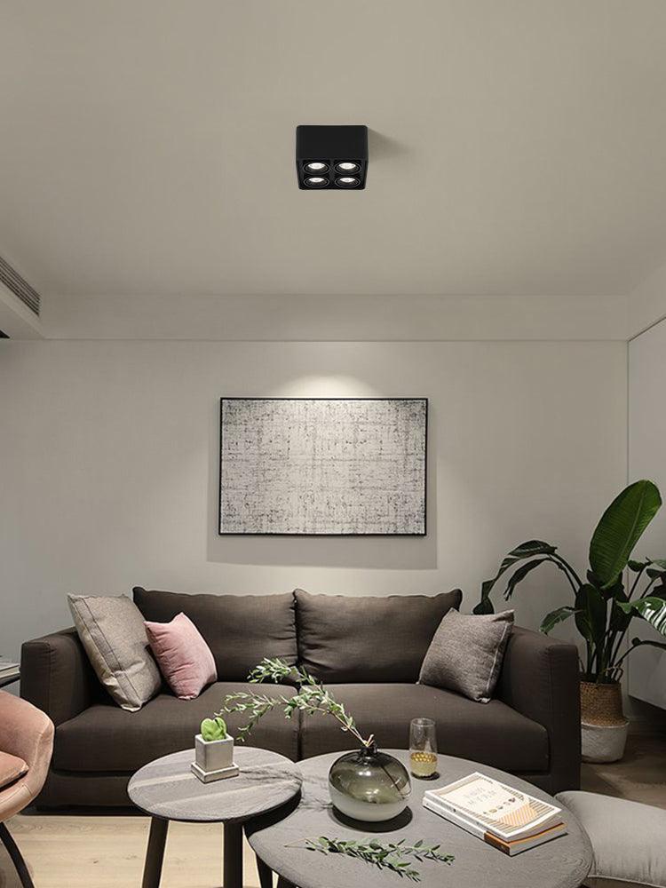 Devely Spotlight Surface Mount Twin LED Angular de estilo minimalista