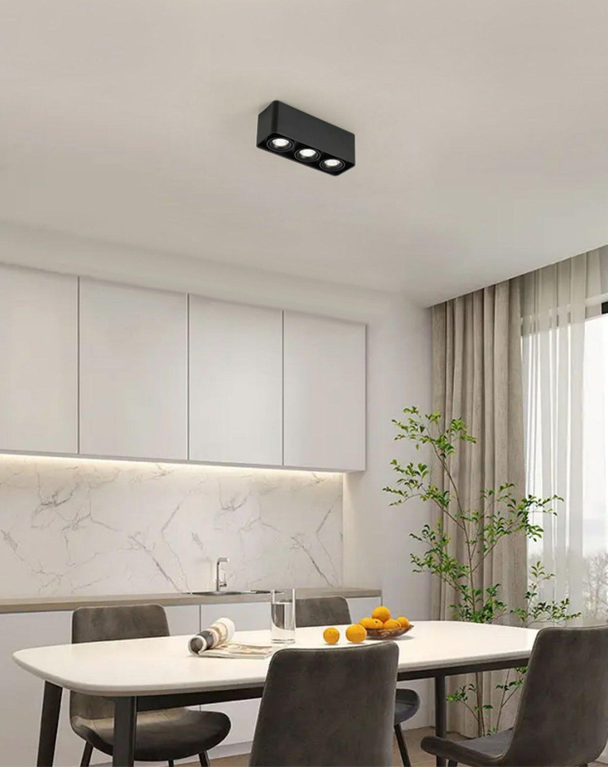 Devely Spotlight Surface Mount Twin LED Angular de estilo minimalista