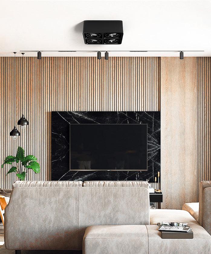 Devely Spotlight Surface Mount Twin LED Angular de estilo minimalista