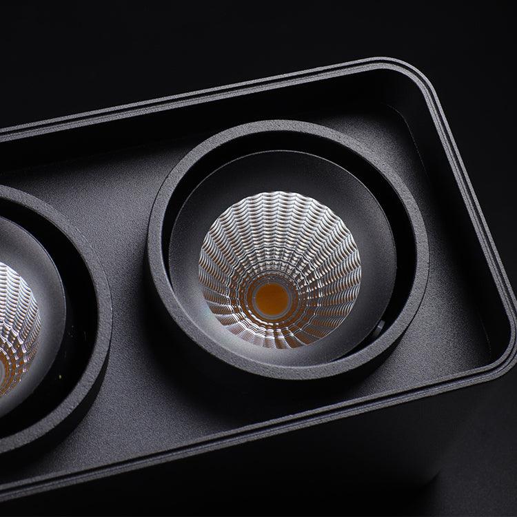 Devely Spotlight Surface Mount Twin LED Angular de estilo minimalista