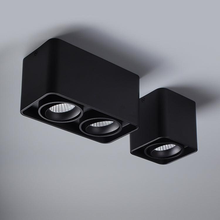 Devely Spotlight Surface Mount Twin LED Angular de estilo minimalista