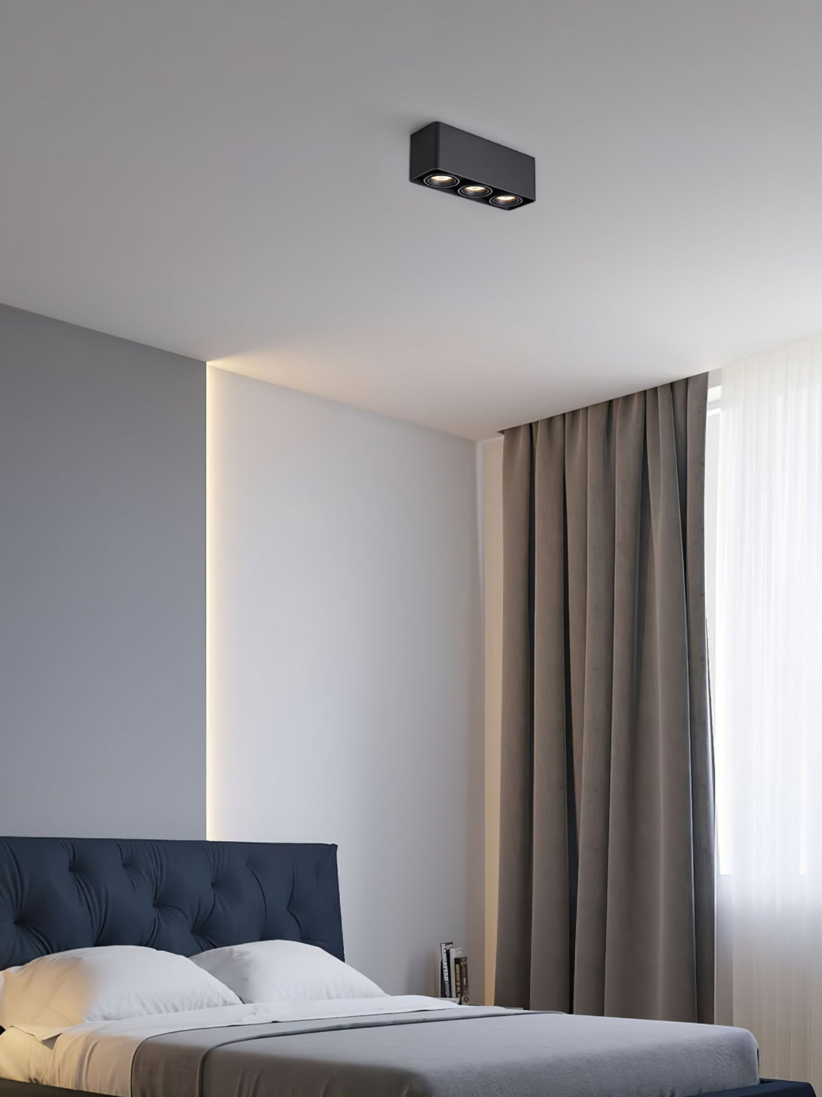 Devely Spotlight Surface Mount Twin LED Angular de estilo minimalista