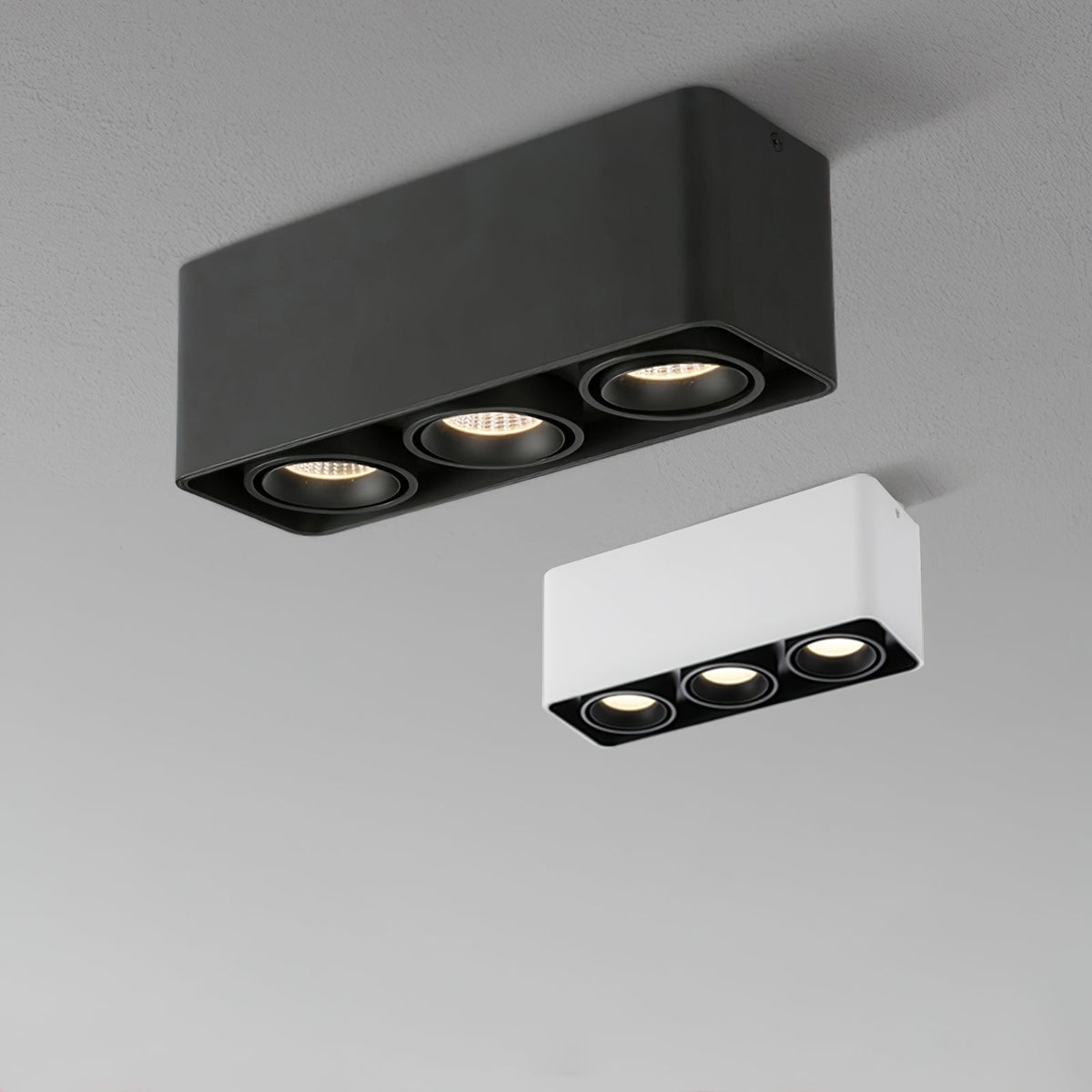 Devely Spotlight Surface Mount Twin LED Angular de estilo minimalista