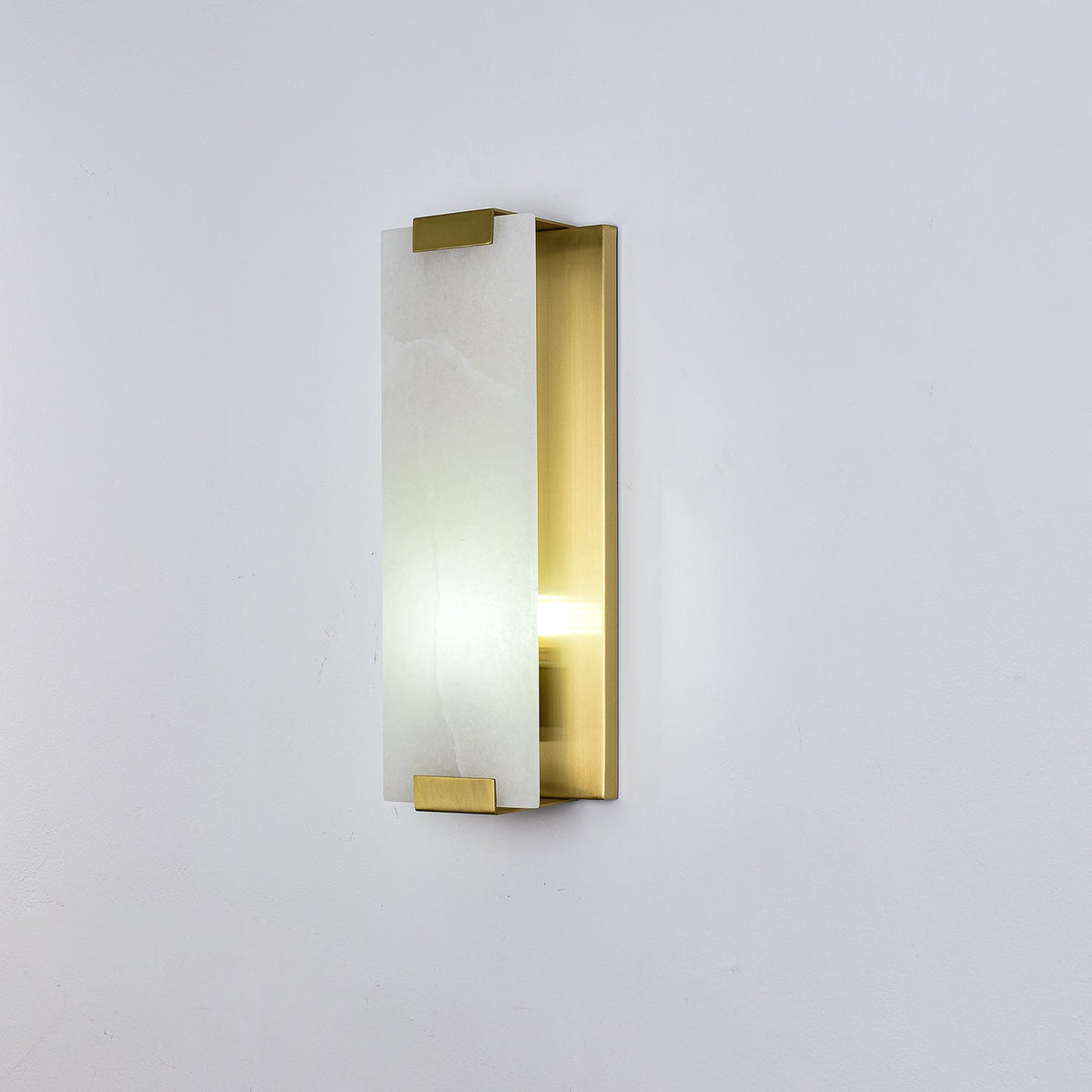 Arrina aplique de pared rectangular de alabastro