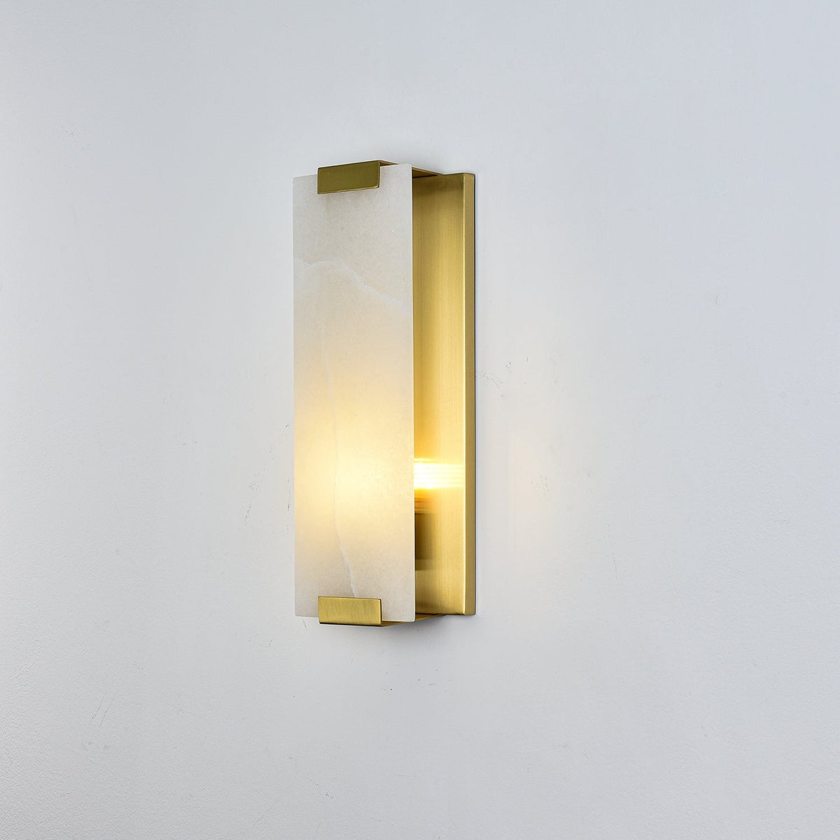 Arrina aplique de pared rectangular de alabastro
