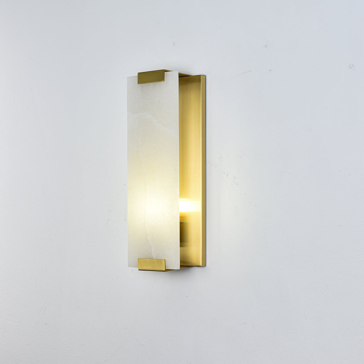Arrina aplique de pared rectangular de alabastro