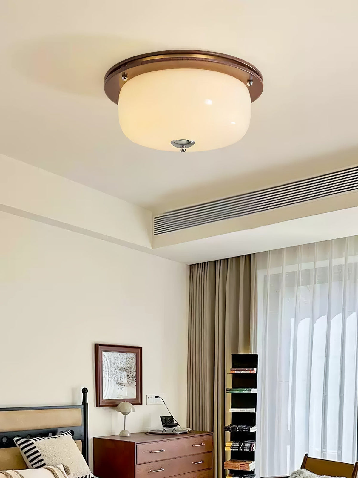 Vetheel lámpara de techo con cúpula de vidrio esmerilado nórdico premium