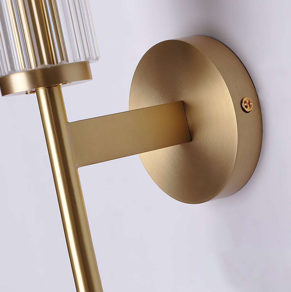 Faylen aplique de pared Premium lineal en latón con vidrio