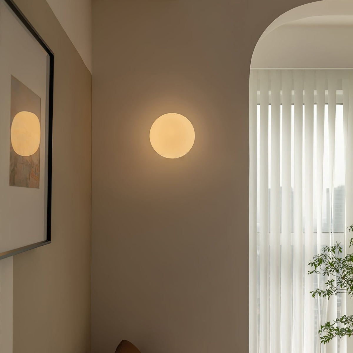 Celorira aplique de pared moderno minimalista de vidrio