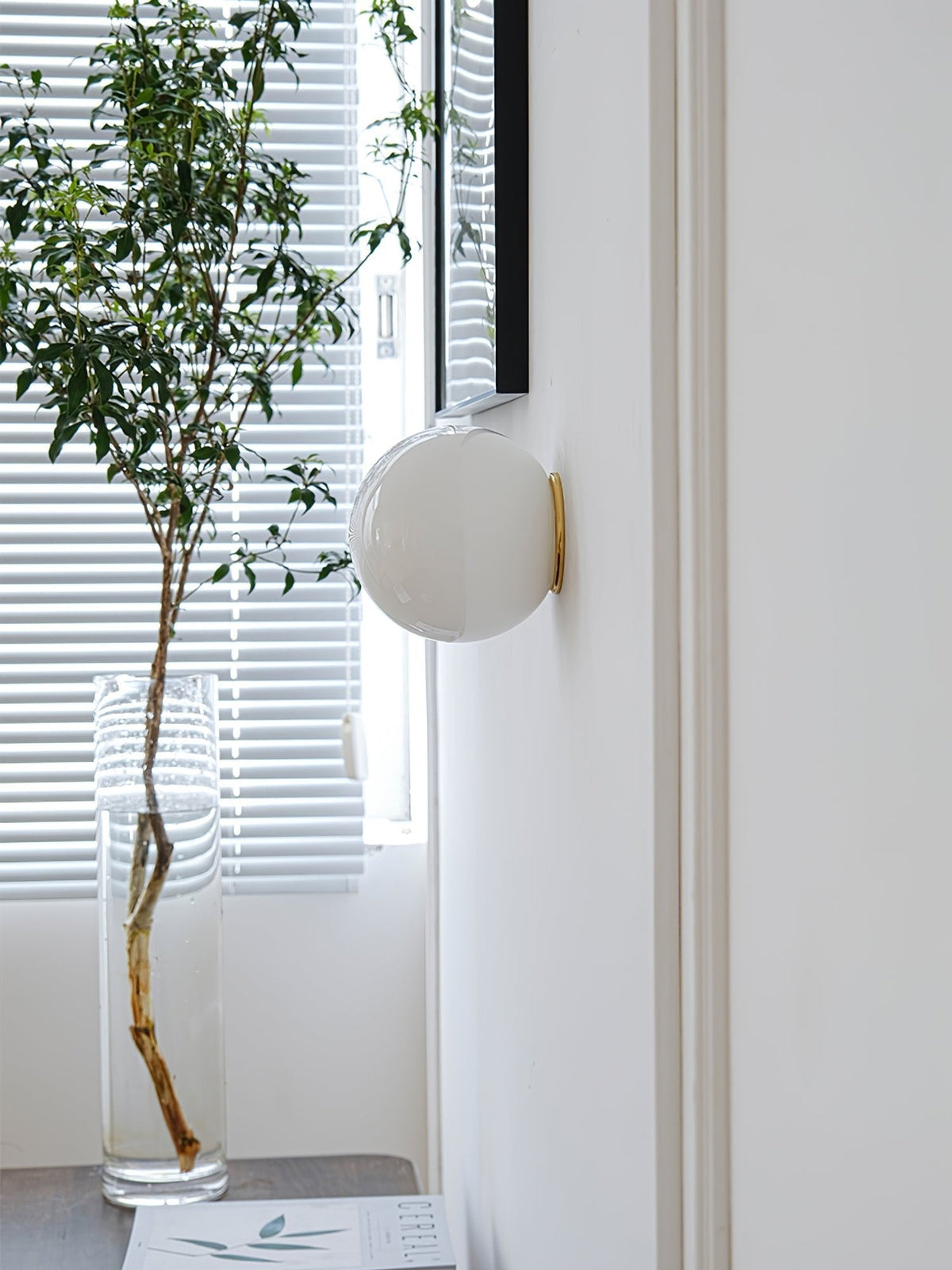 Celorira aplique de pared moderno minimalista de vidrio