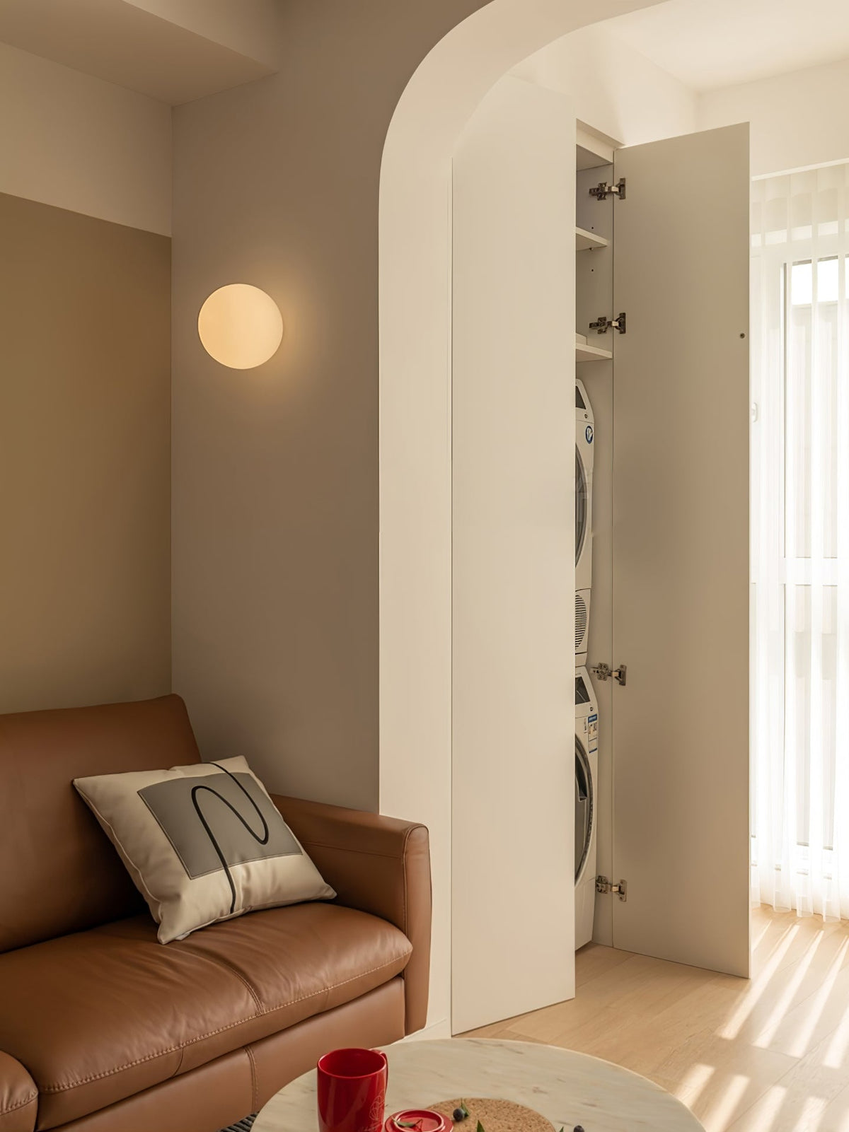 Celorira aplique de pared moderno minimalista de vidrio