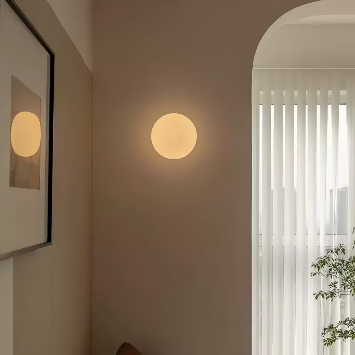 Celorira aplique de pared moderno minimalista de vidrio