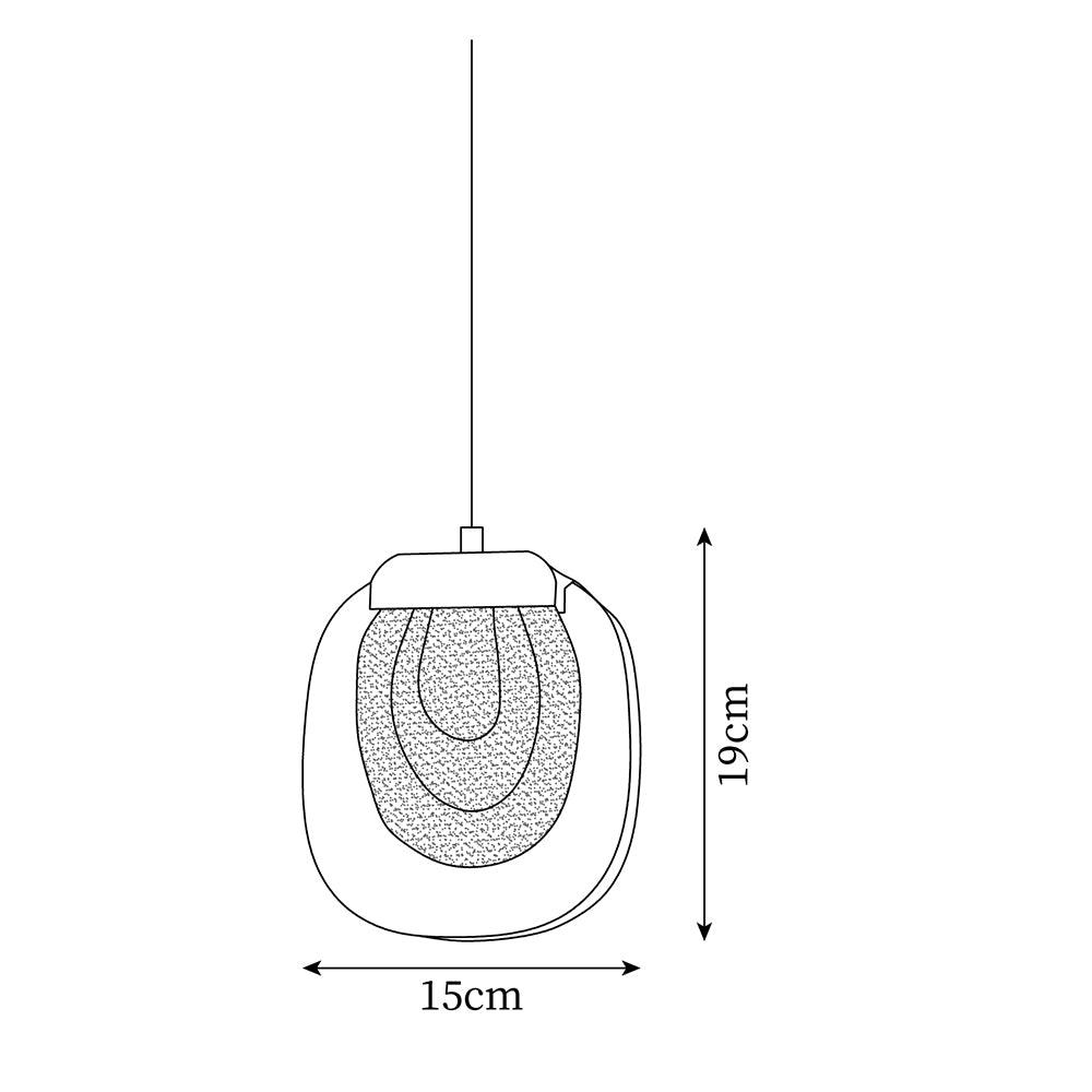Avesia lámpara colgante minimalista de vidrio para escalera