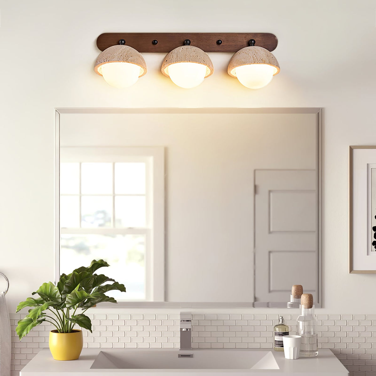 Cavix aplique de pared con acabado en travertino