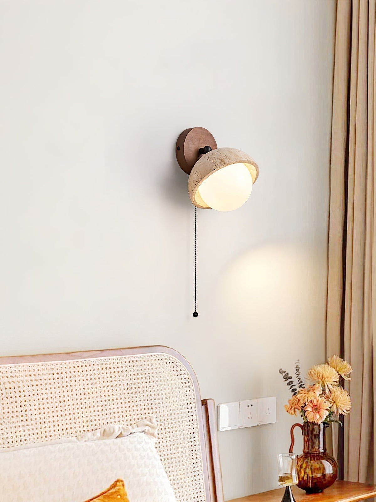 Cavix aplique de pared con acabado en travertino