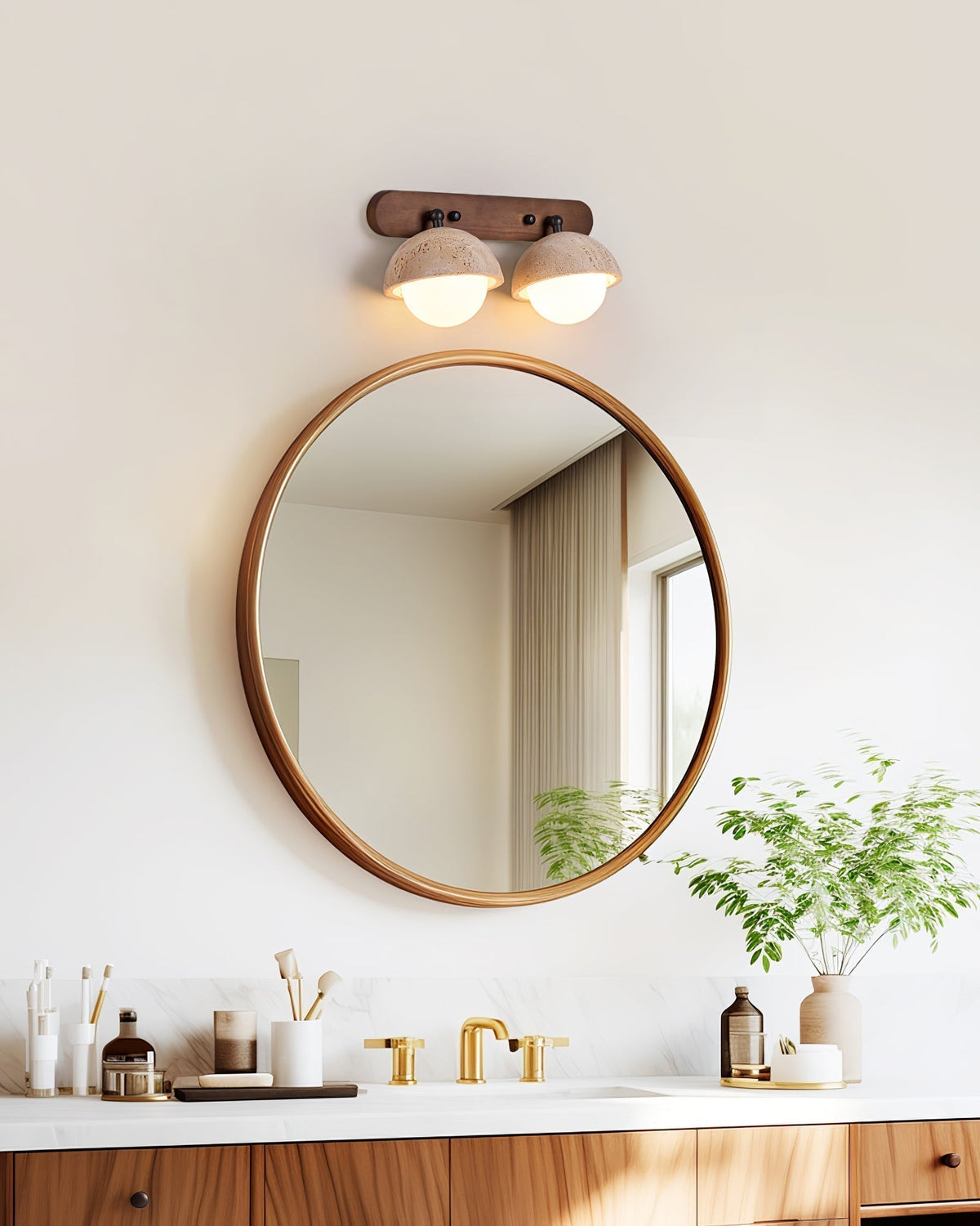 Cavix aplique de pared con acabado en travertino