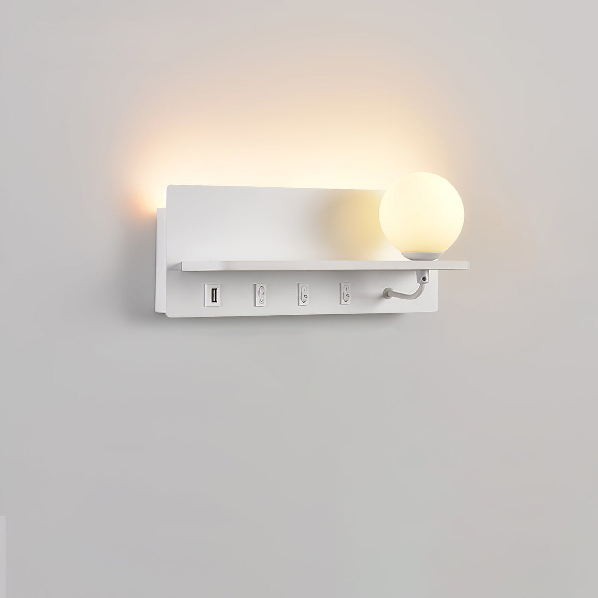 Thalior aplique de pared moderno minimalista delgado de vidrio
