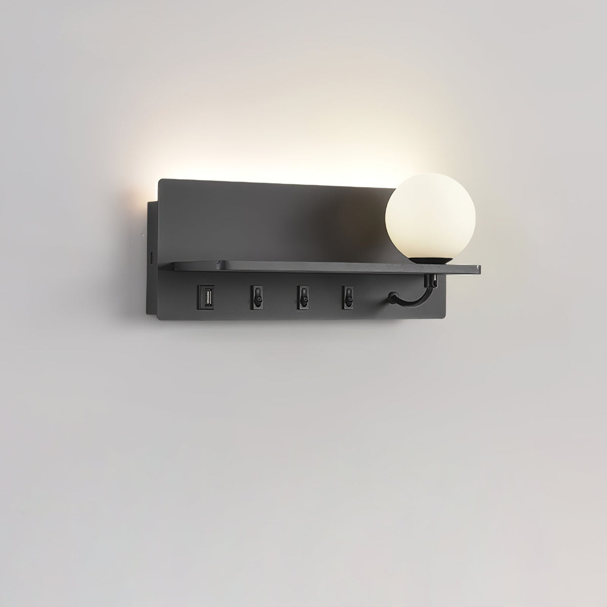 Thalior aplique de pared moderno minimalista delgado de vidrio
