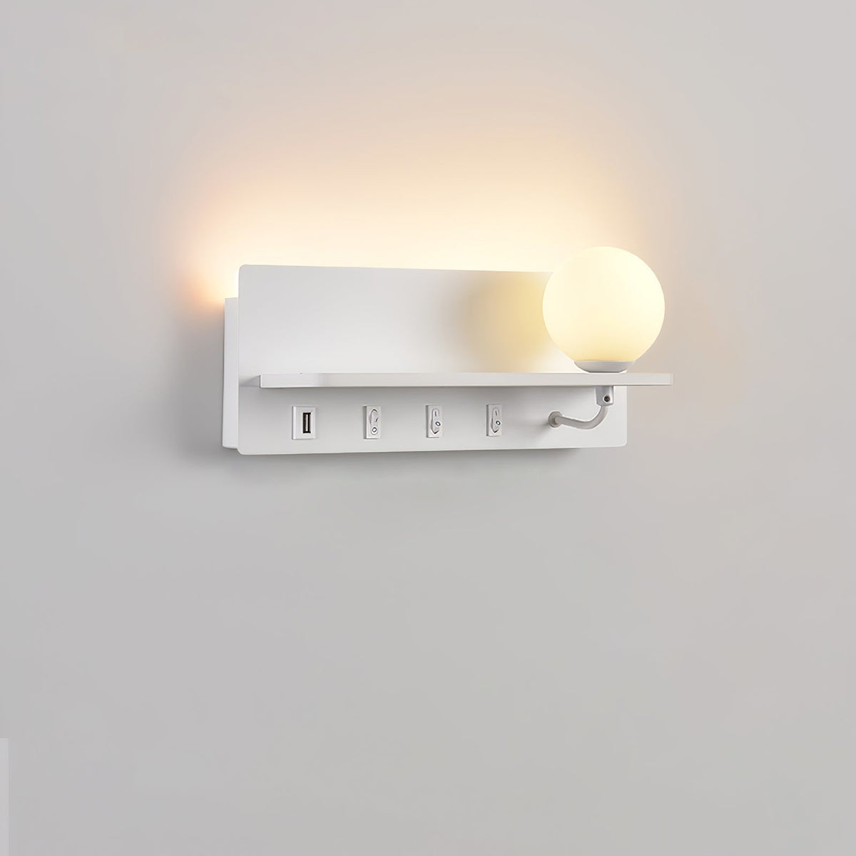 Thalior aplique de pared moderno minimalista delgado de vidrio