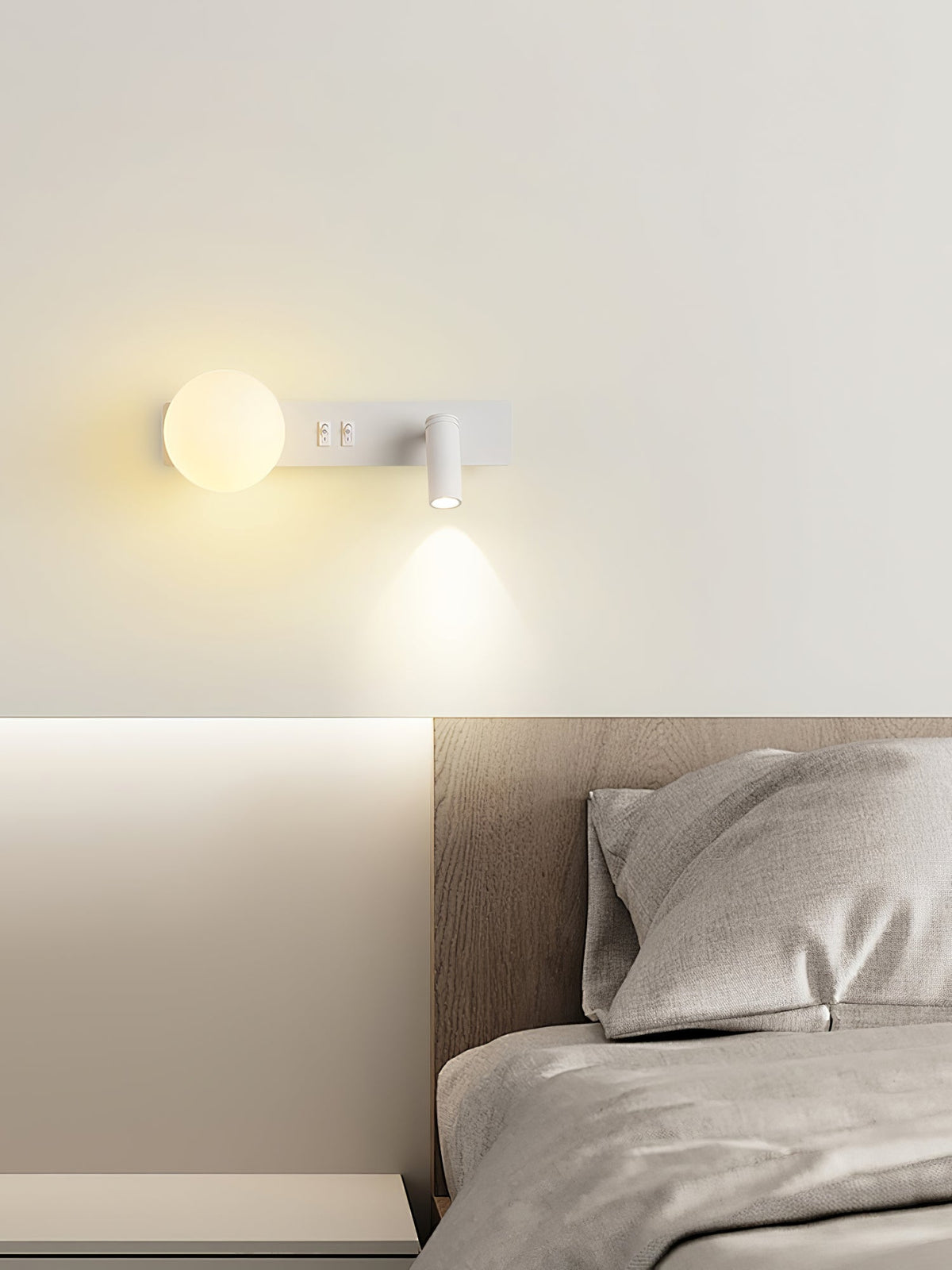 Thalior aplique de pared moderno minimalista delgado de vidrio