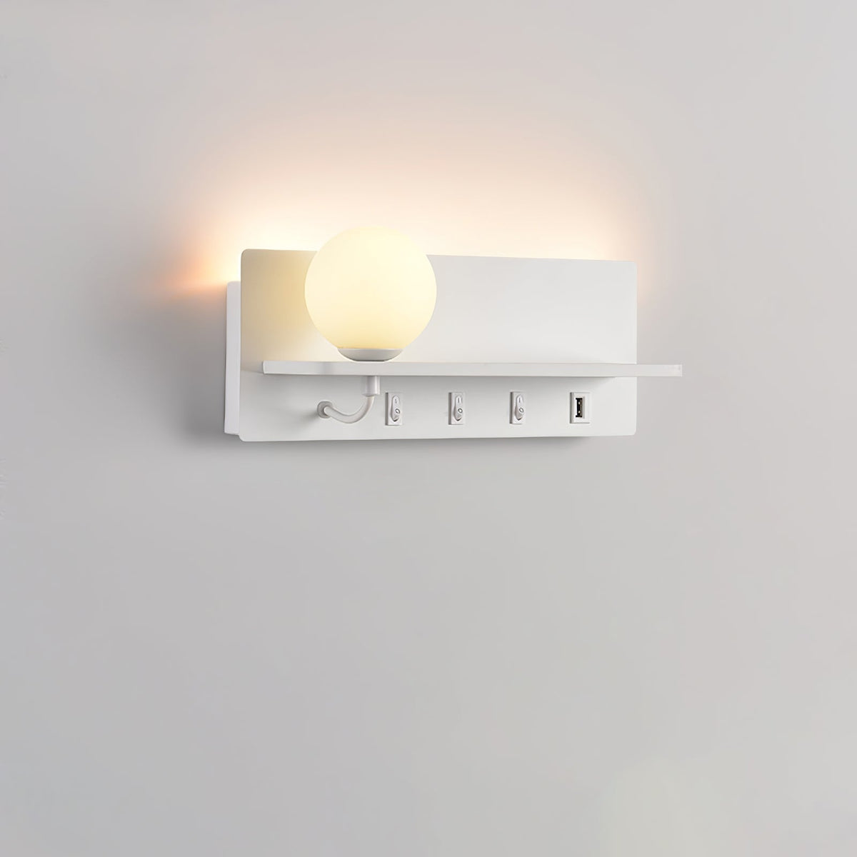 Thalior aplique de pared moderno minimalista delgado de vidrio