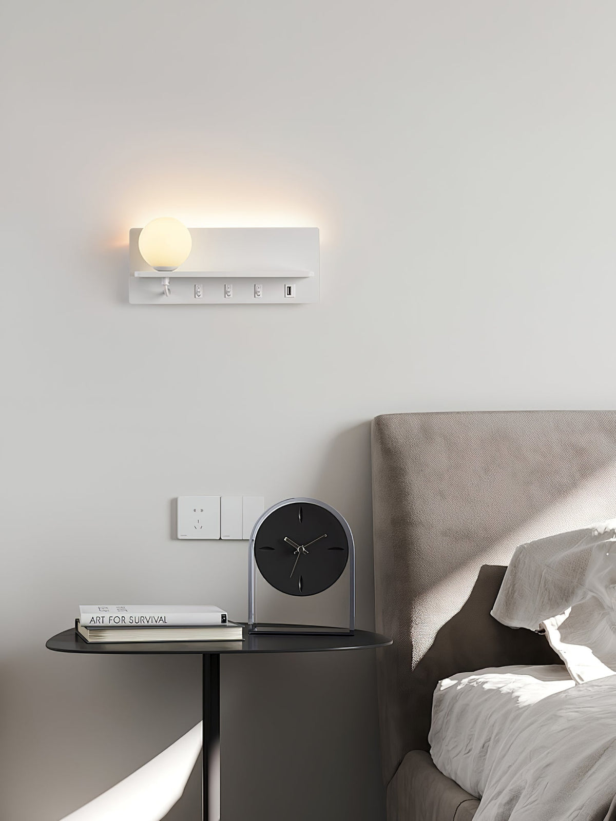 Thalior aplique de pared moderno minimalista delgado de vidrio