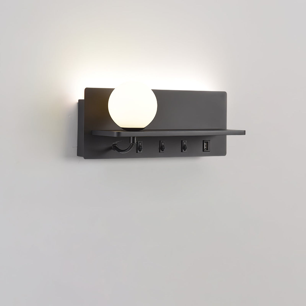 Thalior aplique de pared moderno minimalista delgado de vidrio