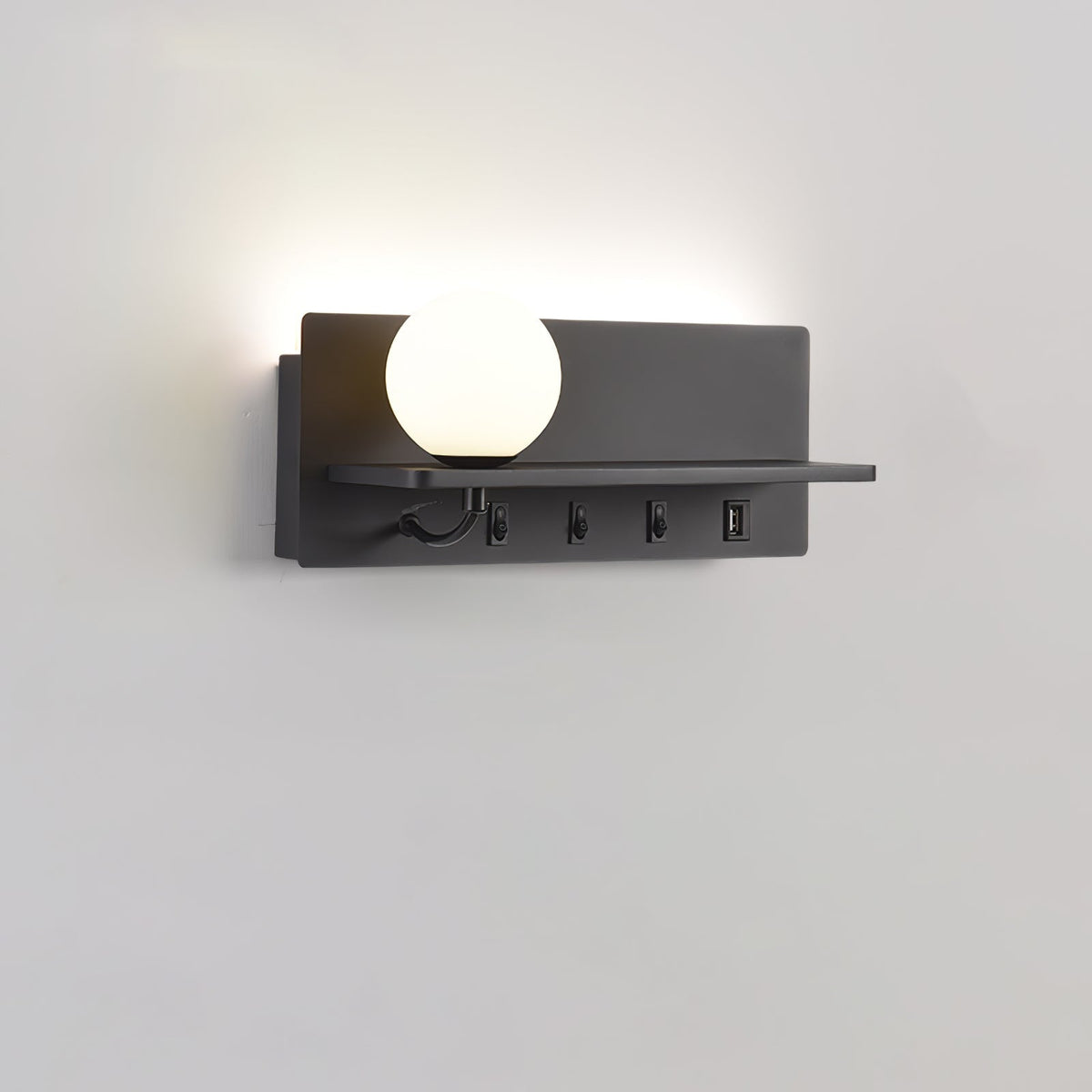 Thalior aplique de pared moderno minimalista delgado de vidrio