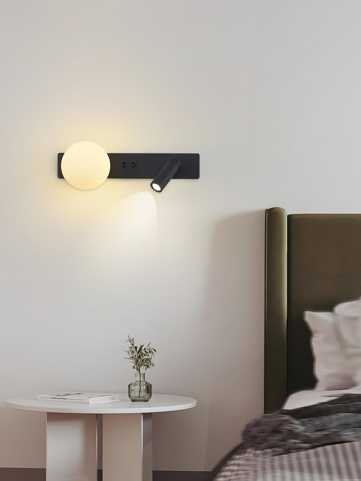 Thalior aplique de pared moderno minimalista delgado de vidrio