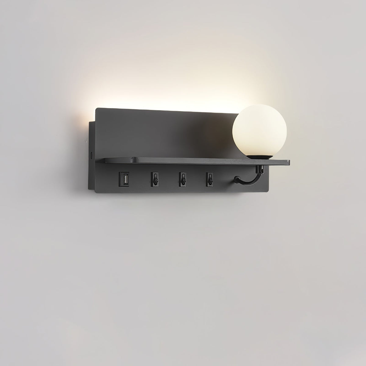 Thalior aplique de pared moderno minimalista delgado de vidrio