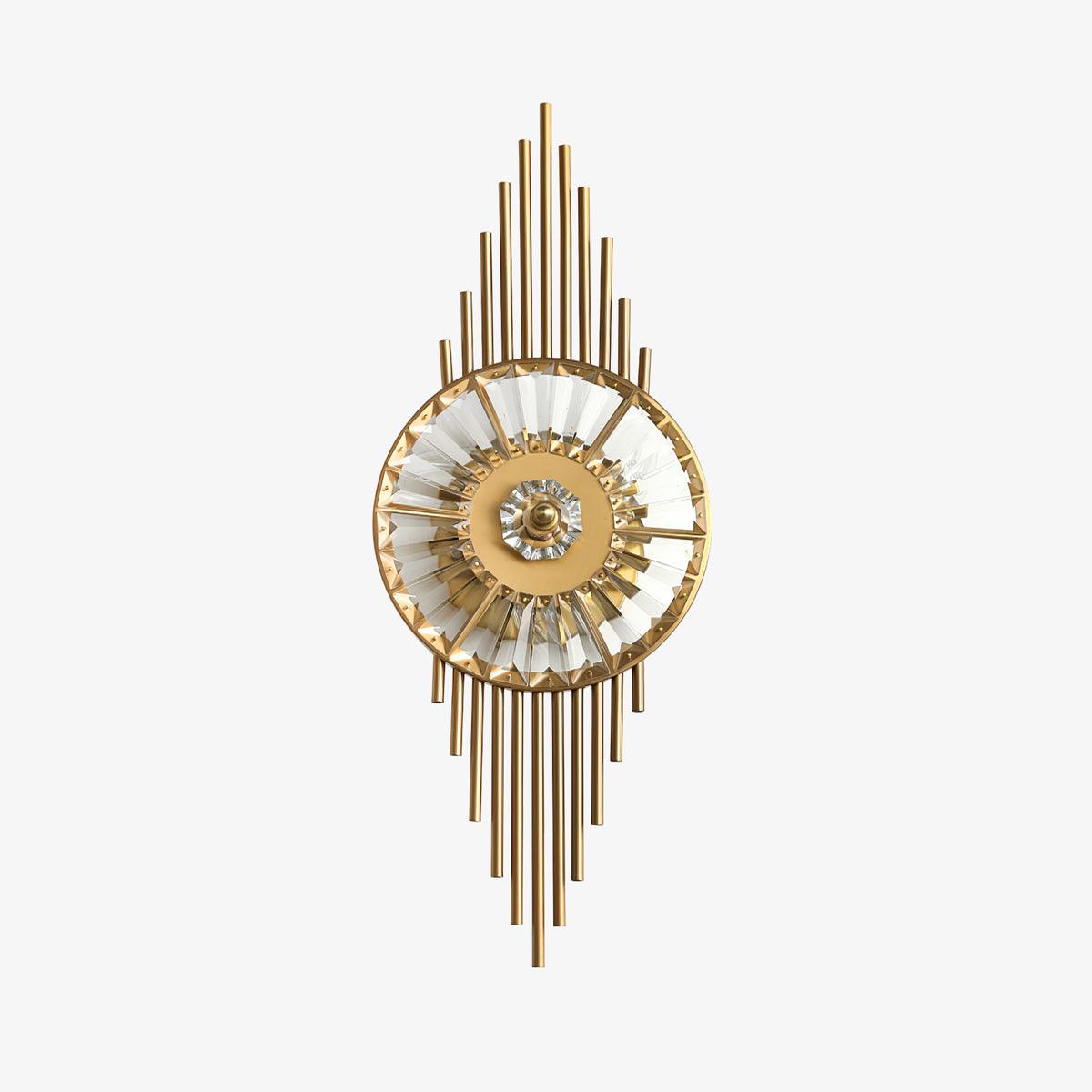 Cilirel aplique de pared de lujo con cristal dorado