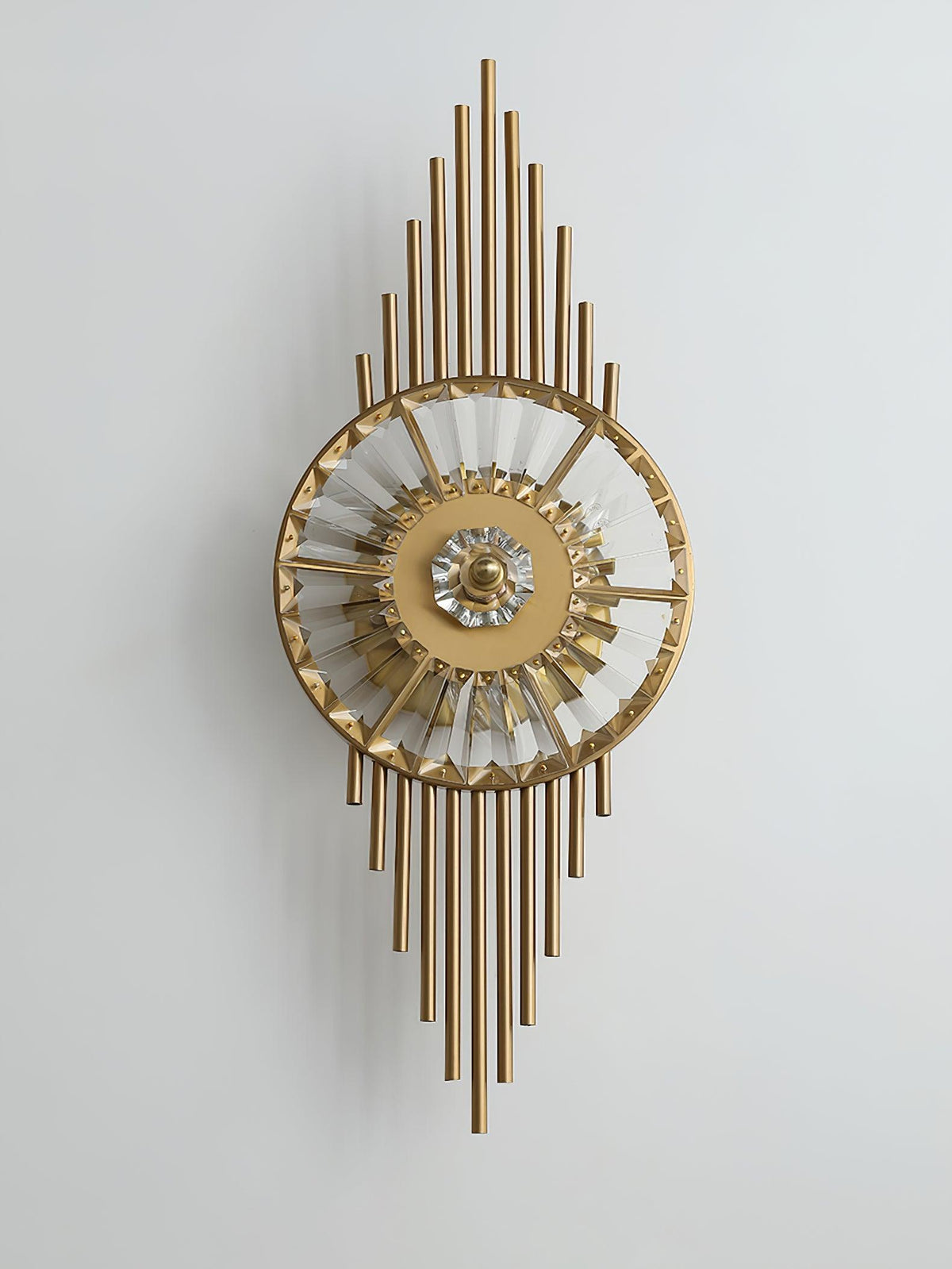 Cilirel aplique de pared de lujo con cristal dorado